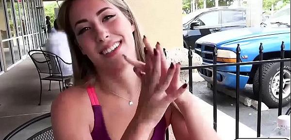  Pretty babe Kimber Lee gets fucked by a stranger for his cash